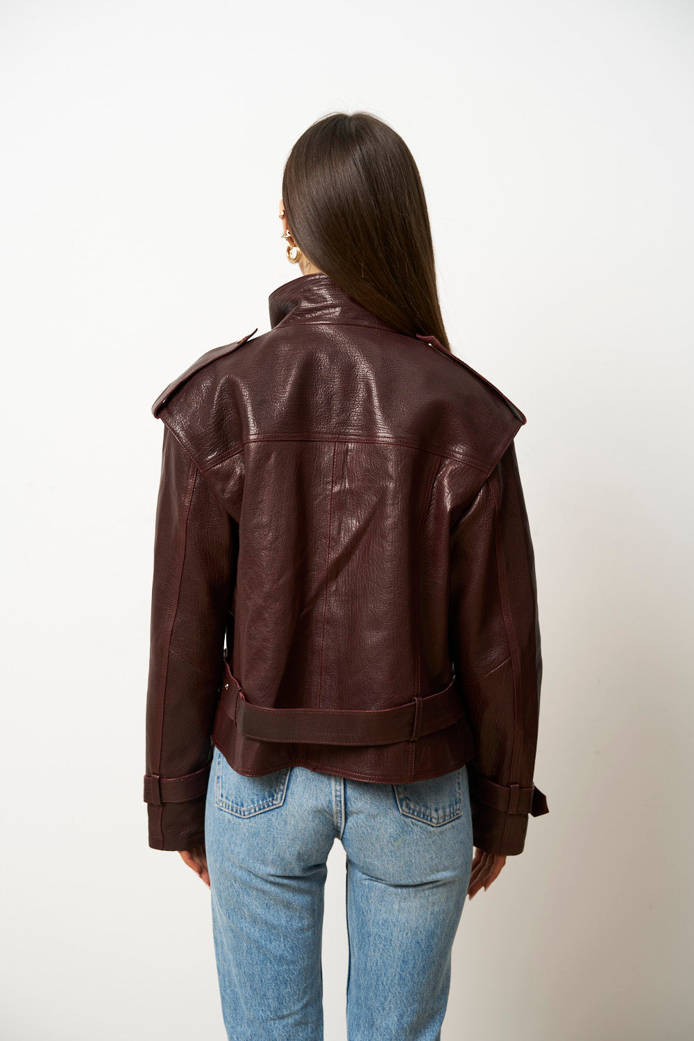 Giacca in pelle naturale da donna, Visinie, Mareus