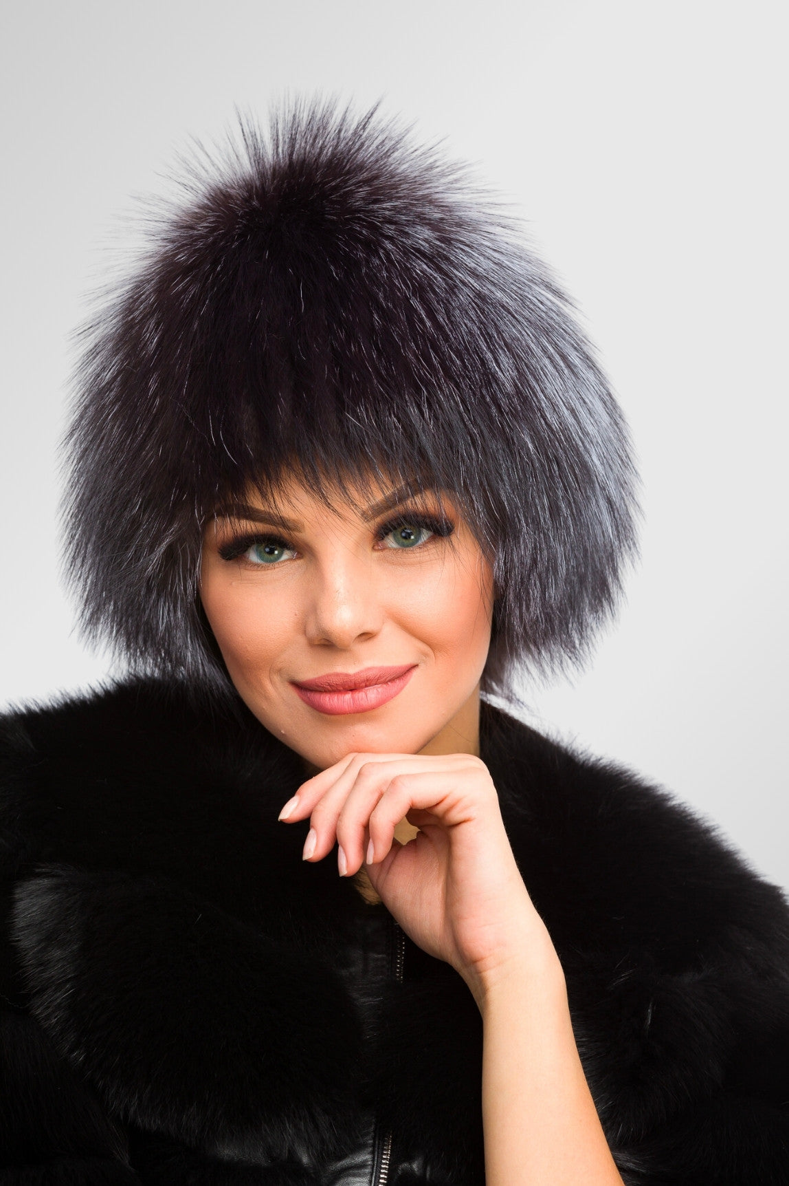 Fes din Blană Naturală de Vulpe Argintie, Femei, Grey Frost 84